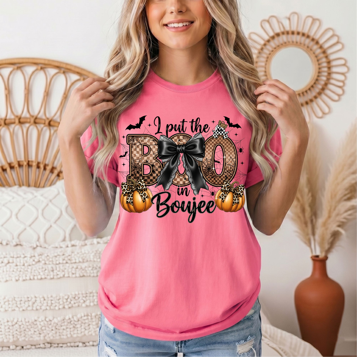 I Put the Boo in Boujee Halloween Graphic Tee