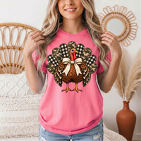 Camo & Buffalo Check Turkey Thanksgiving Graphic Tee