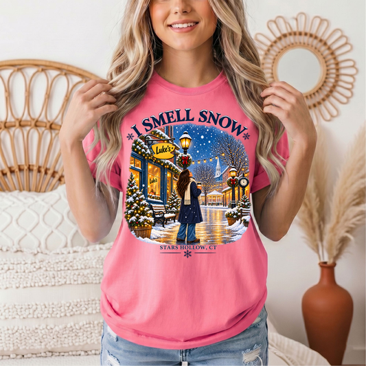 I Smell Snow Graphic Tee – Stars Hollow Winter Scene