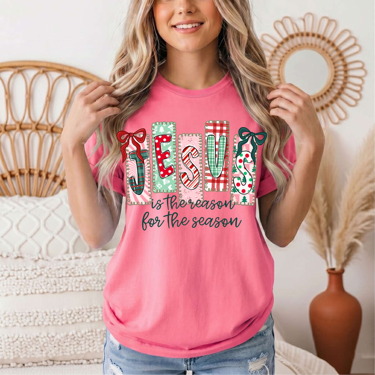 Jesus Is the Reason for the Season Christmas Graphic Tee