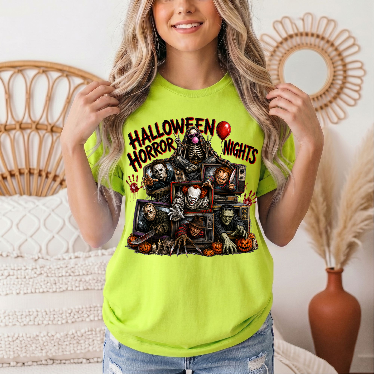 Halloween Horror Nights Vintage TV Graphic Tee