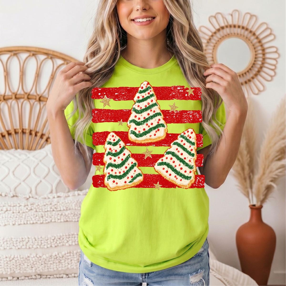 Christmas Tree Snack Cake Graphic Tee