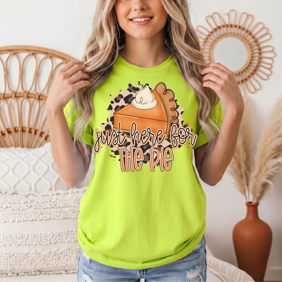 Just Here for the Pie Pumpkin Pie Graphic Tee