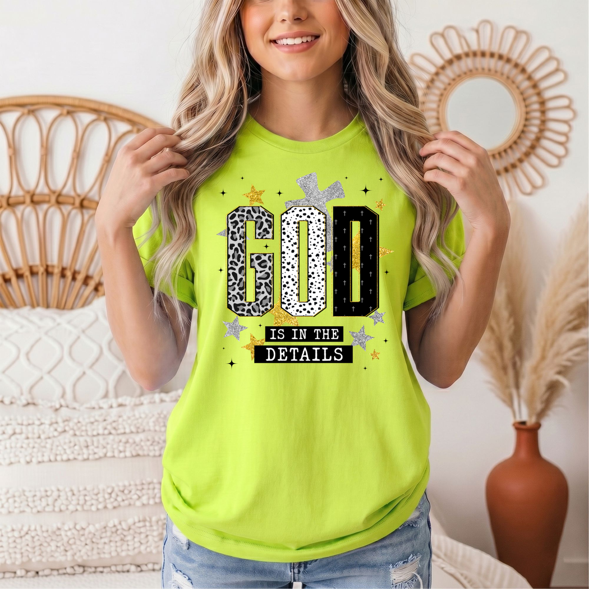 God Is in the Details Christian Graphic Tee