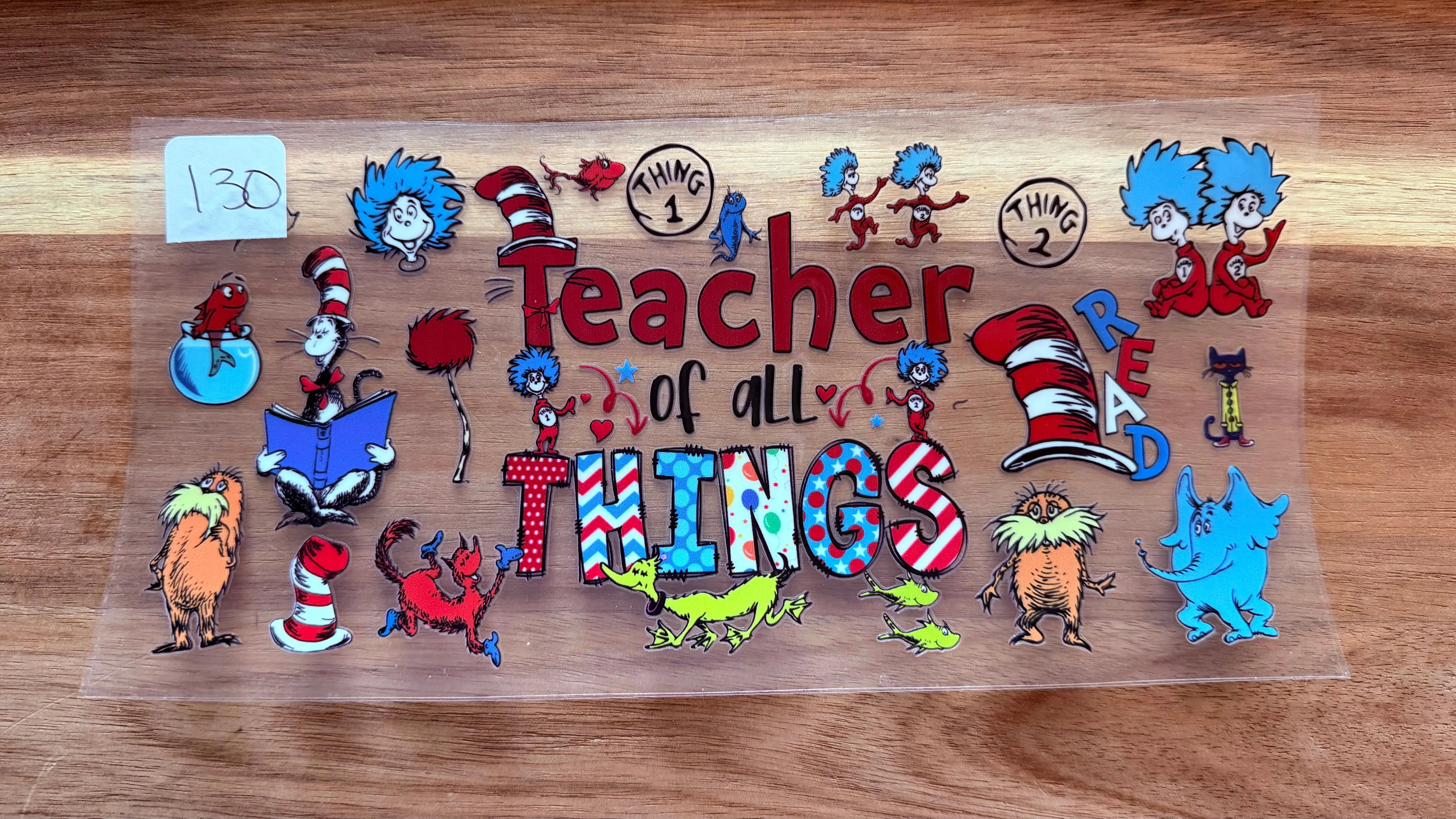 #130 Teacher Cat N Hat K's Krafty Barn