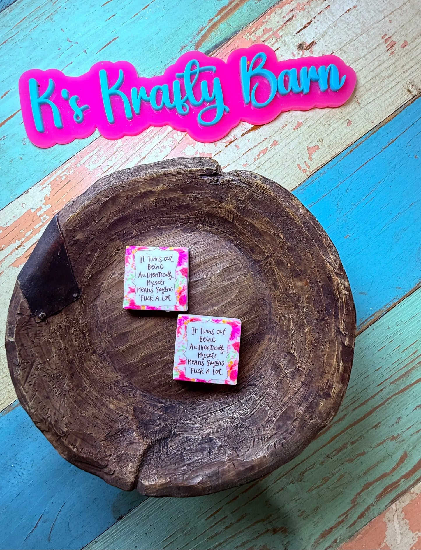 Silicone Focal Bead- It turns out being authentically myself K's Krafty Barn