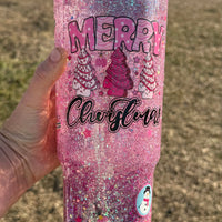 40oz Snowglobe-Merry Christmas K's Krafty Barn