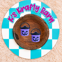 3D Light Purple Jack-O’-Lantern Bucket Silicone Focal Bead