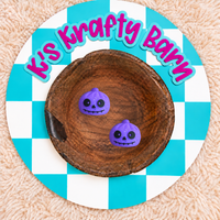 3D Purple Skeleton Dumplin Silicone Focal Bead