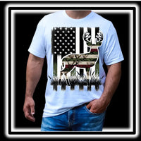 Black and Camo Deer Flag K's Crafty Vibes Co.