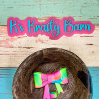 Silicone Focal Bead- Neon Straw charm or focal bow K's Krafty Barn