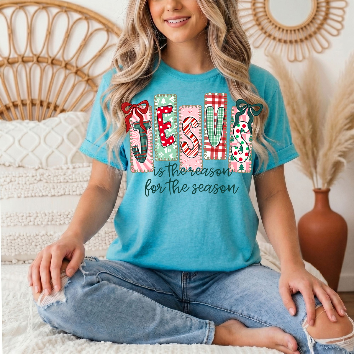 Jesus Is the Reason for the Season Christmas Graphic Tee