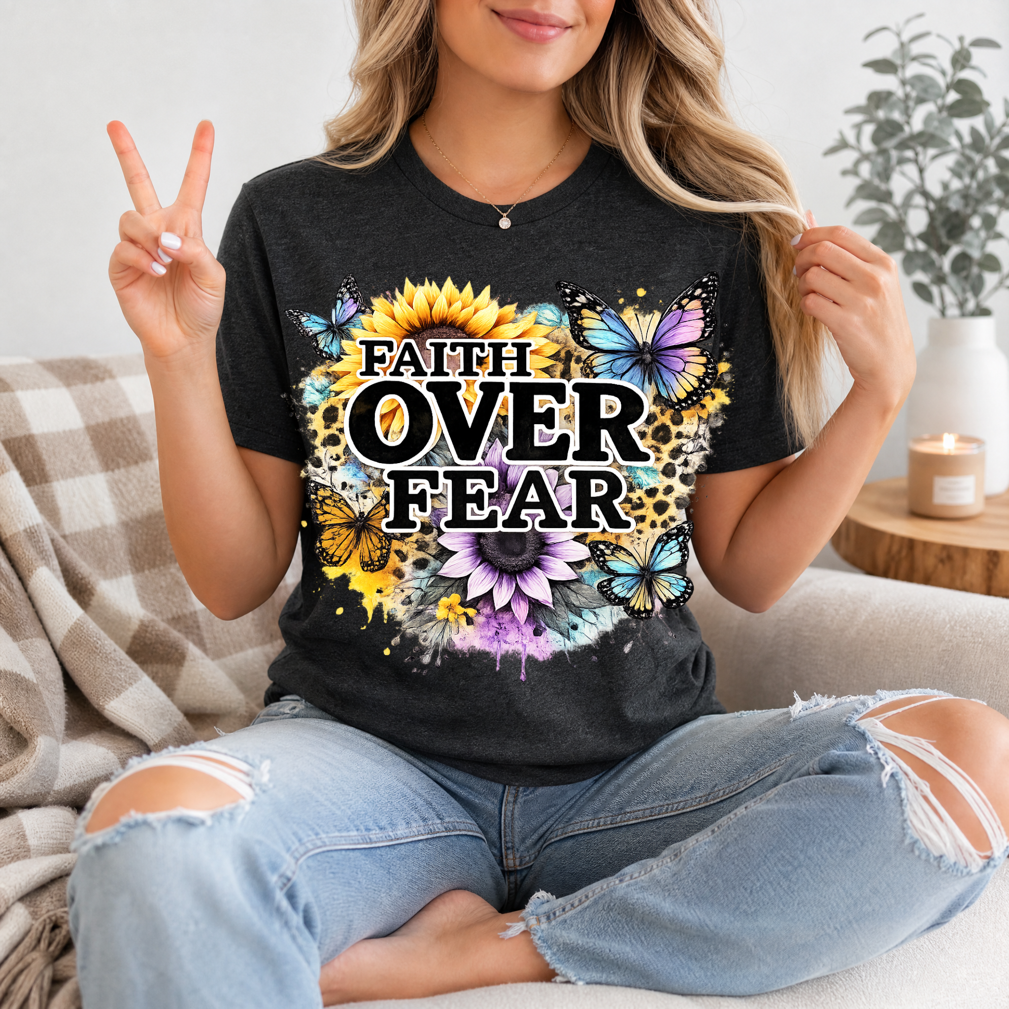 Faith Over Fear Premium Graphic Tee