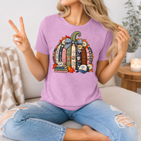 Gilmore Fall Bookish Pumpkin & Gingham Bow Graphic Tee