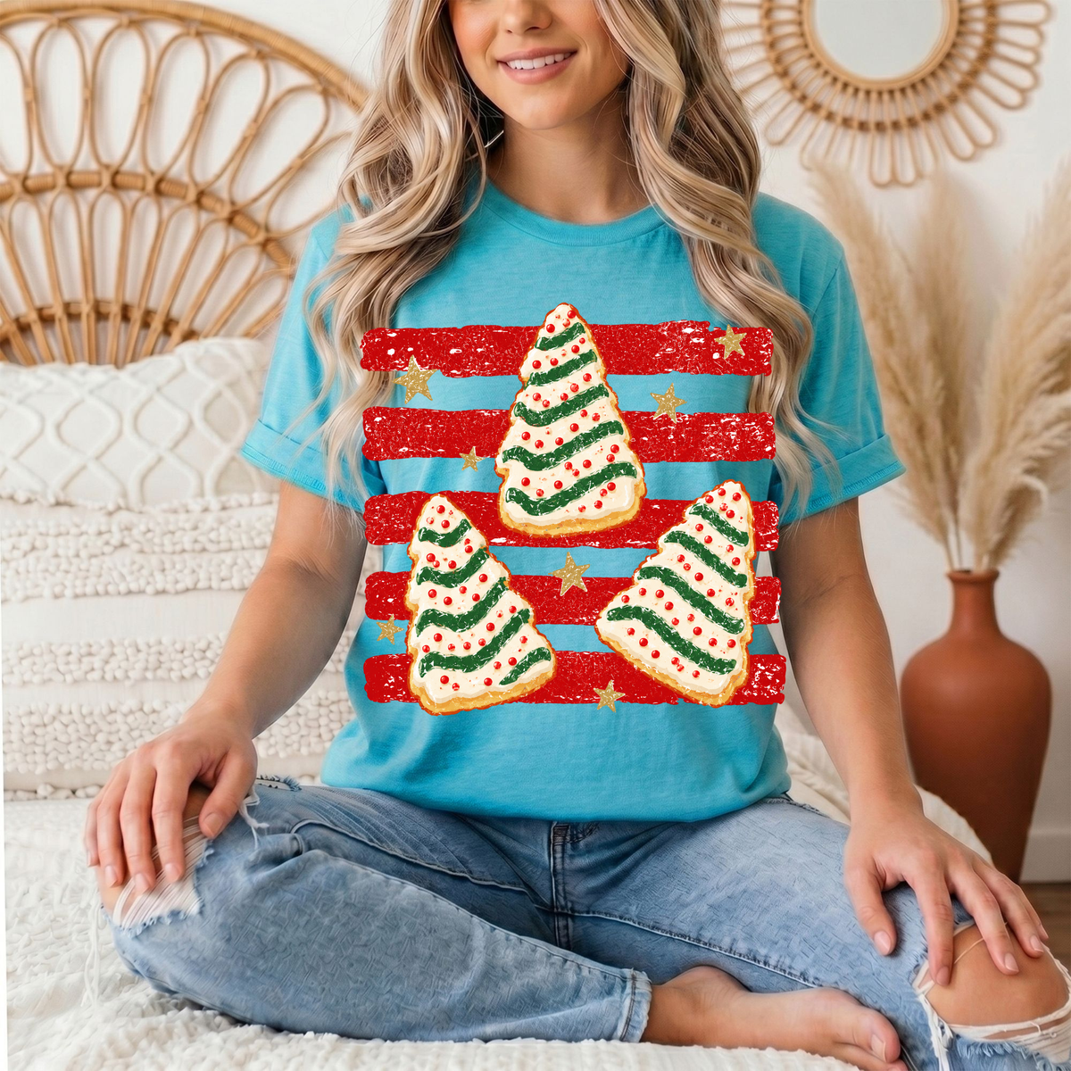 Christmas Tree Snack Cake Graphic Tee