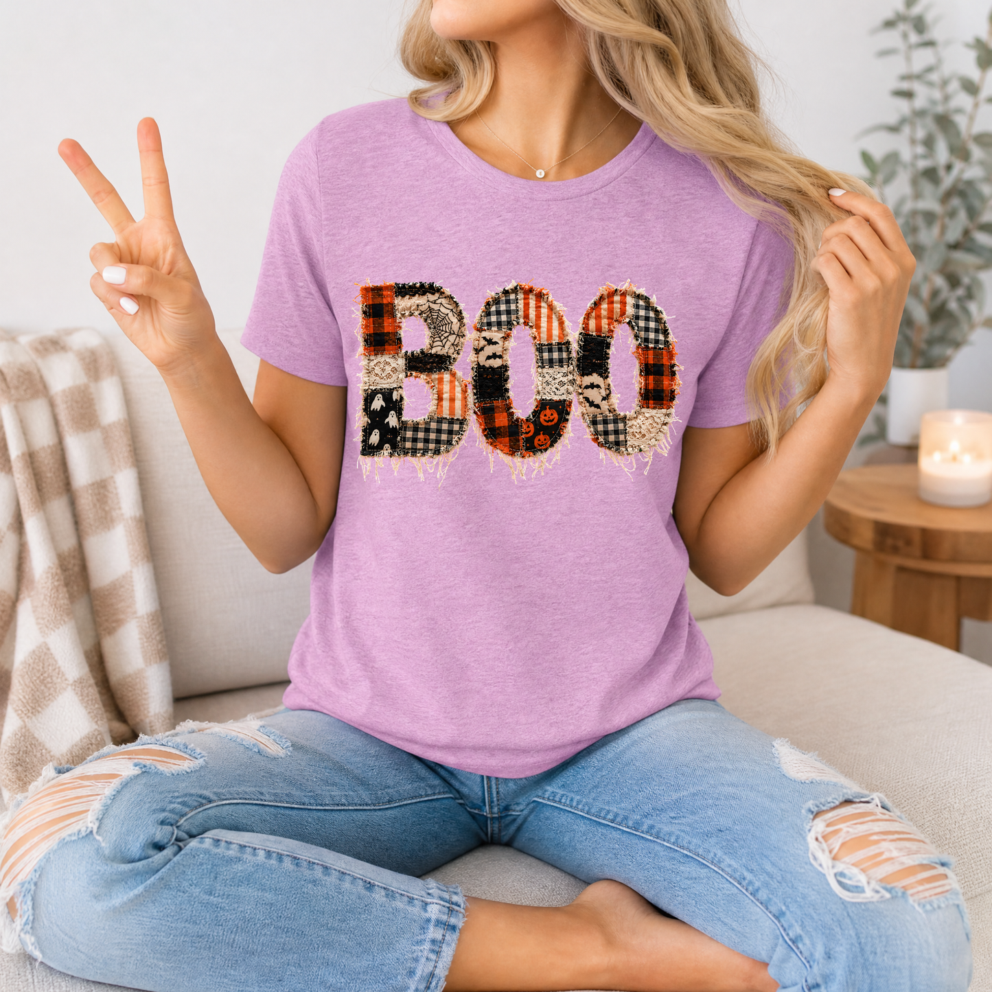 Patchwork BOO Premium Graphic Tee