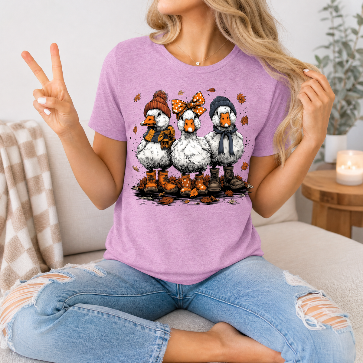 Autumn Duck Trio Premium Graphic Tee