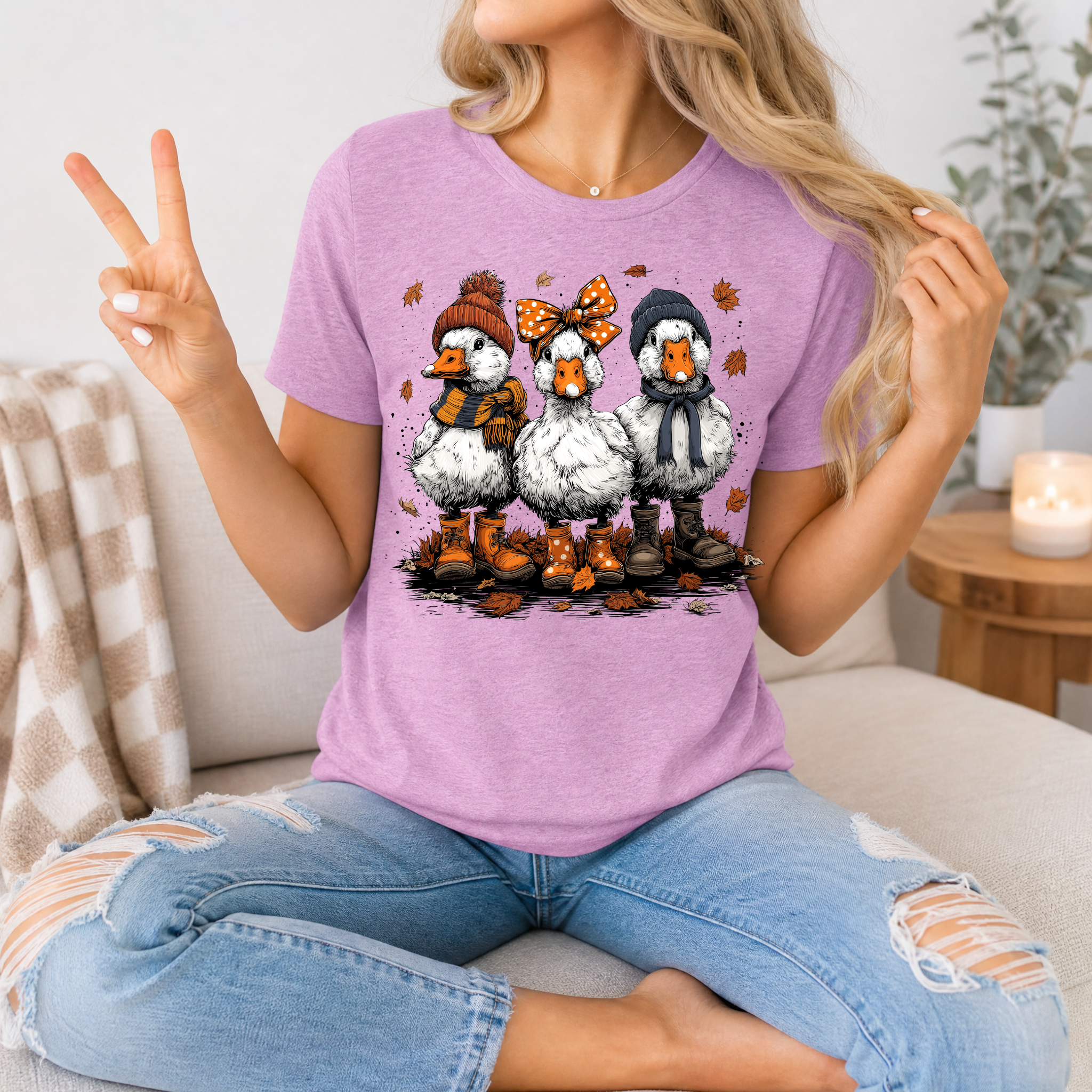 Autumn Duck Trio Premium Graphic Tee