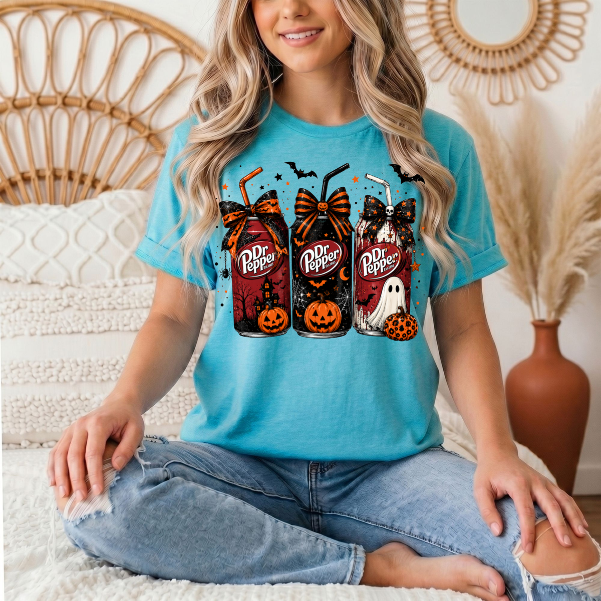 Dr P Halloween Bows & Ghost Graphic Tee