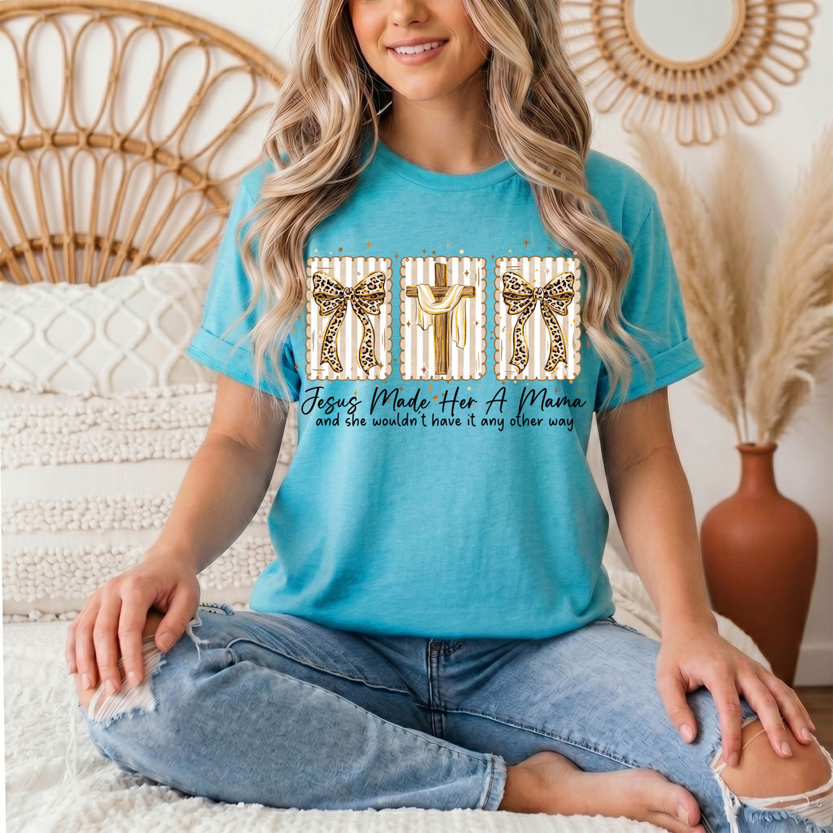 Jesus Made Her a Mama Christian Graphic Tee