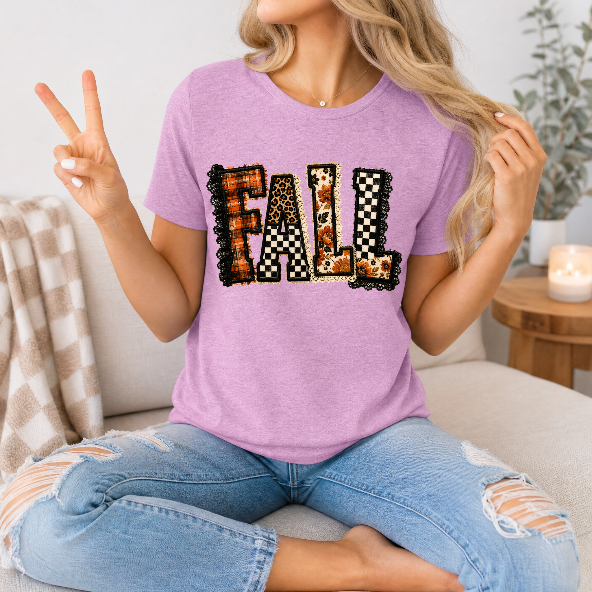 Fall Patchwork Premium Graphic Tee