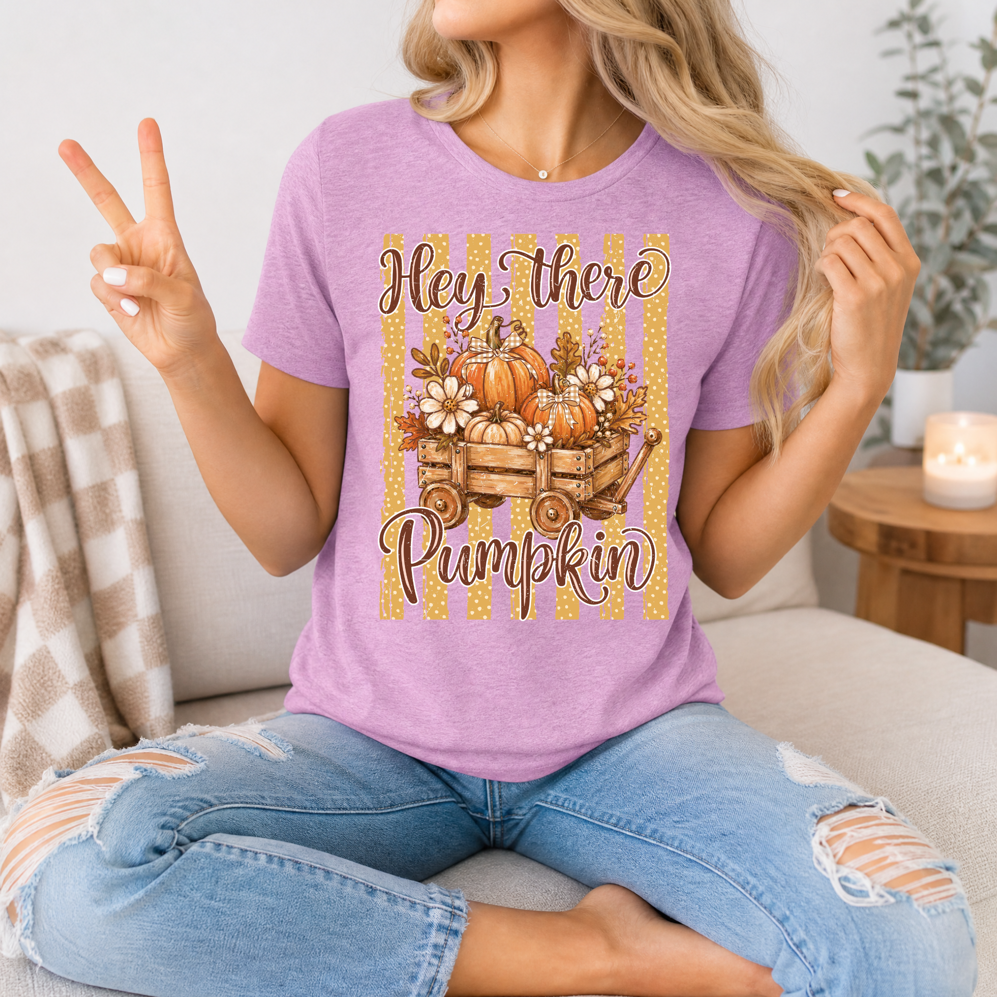 Hey There Pumpkin Cart Premium Graphic Tee
