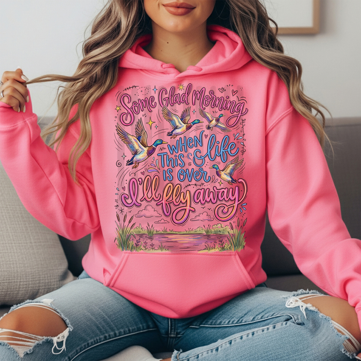 I'll Fly Away Duck Graphic Hoodie