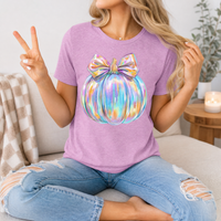 Sparkle Iridescent Pumpkin Premium Graphic Tee