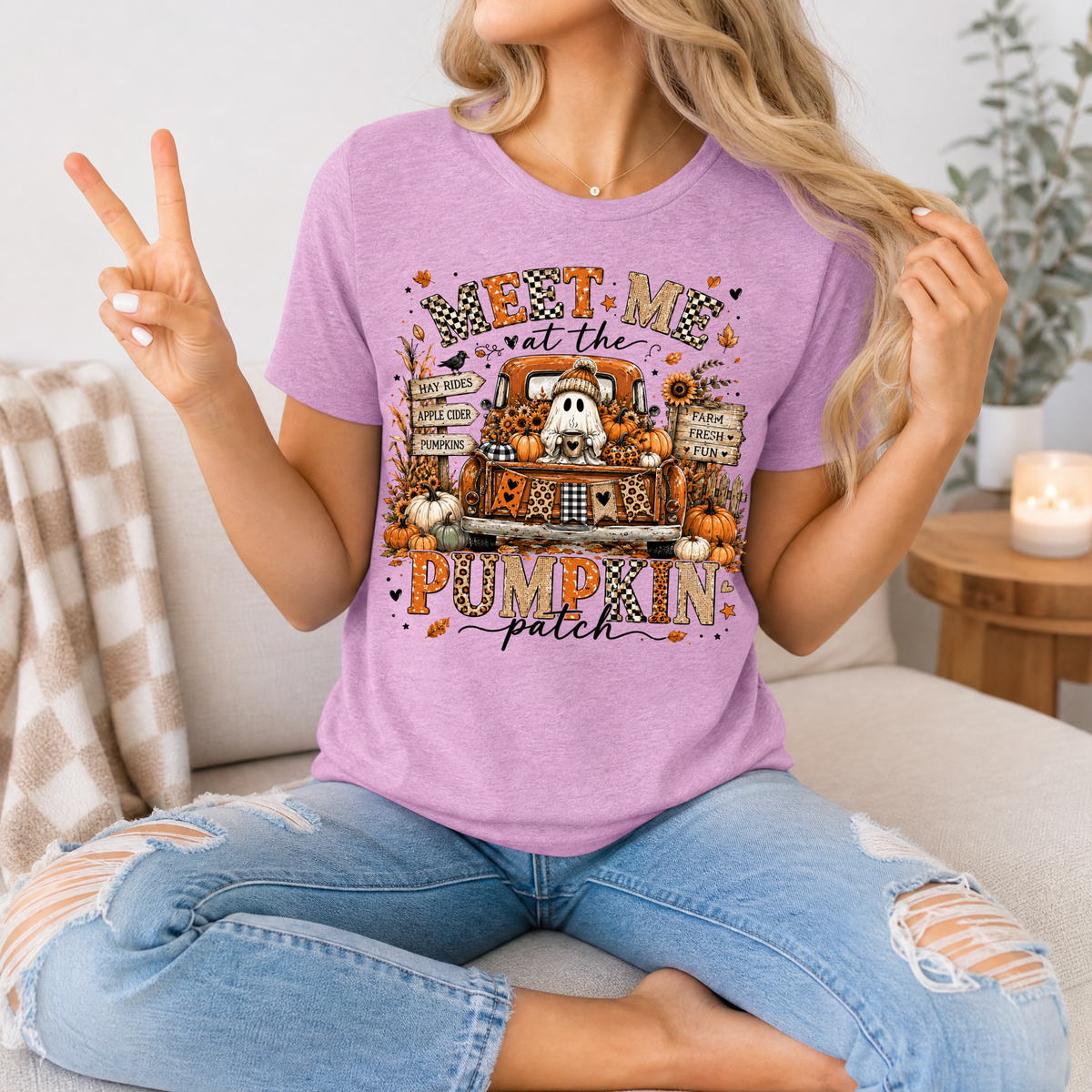 Pumpkin Patch Truck Premium Graphic Tee