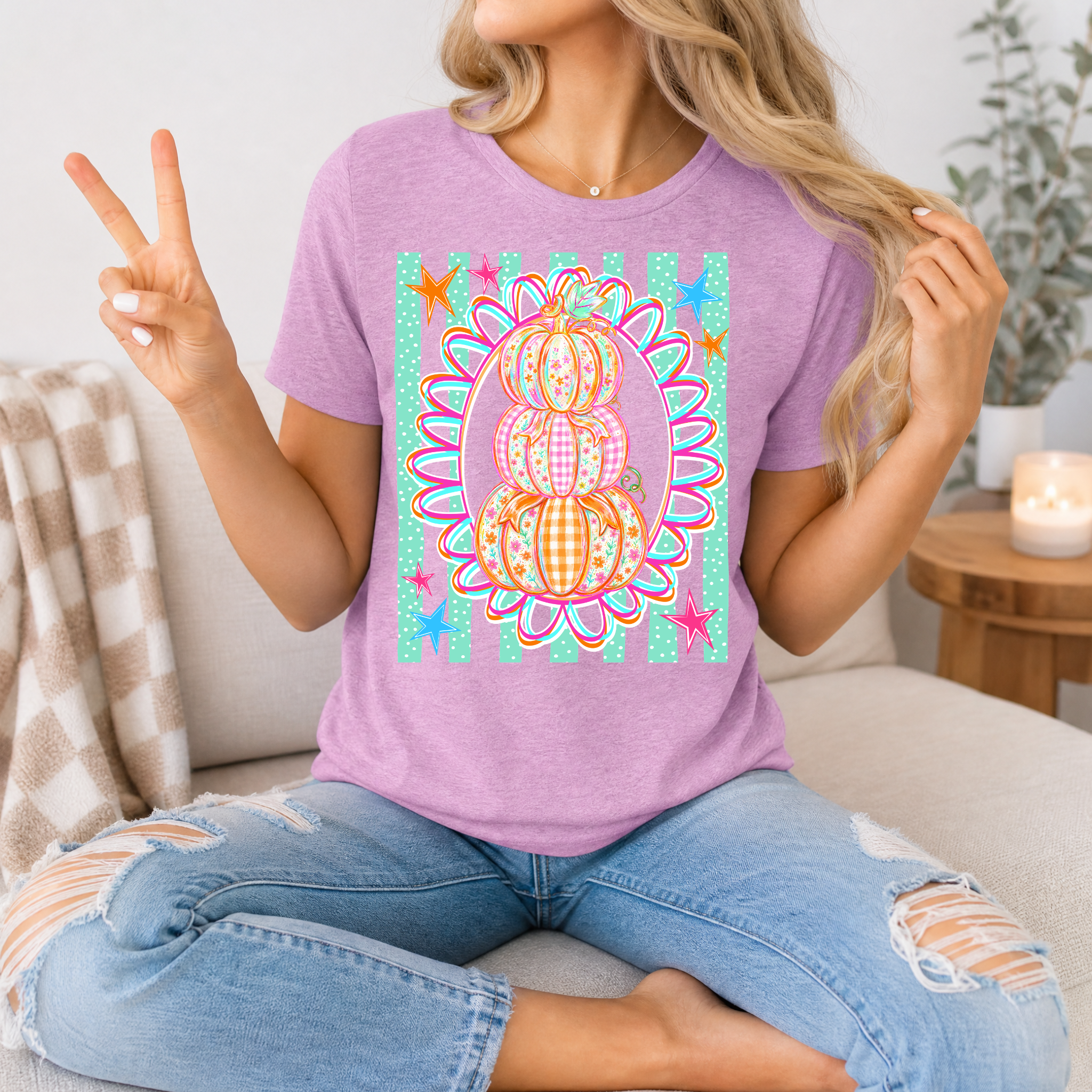 Pumpkin Stack Premium Graphic Tee