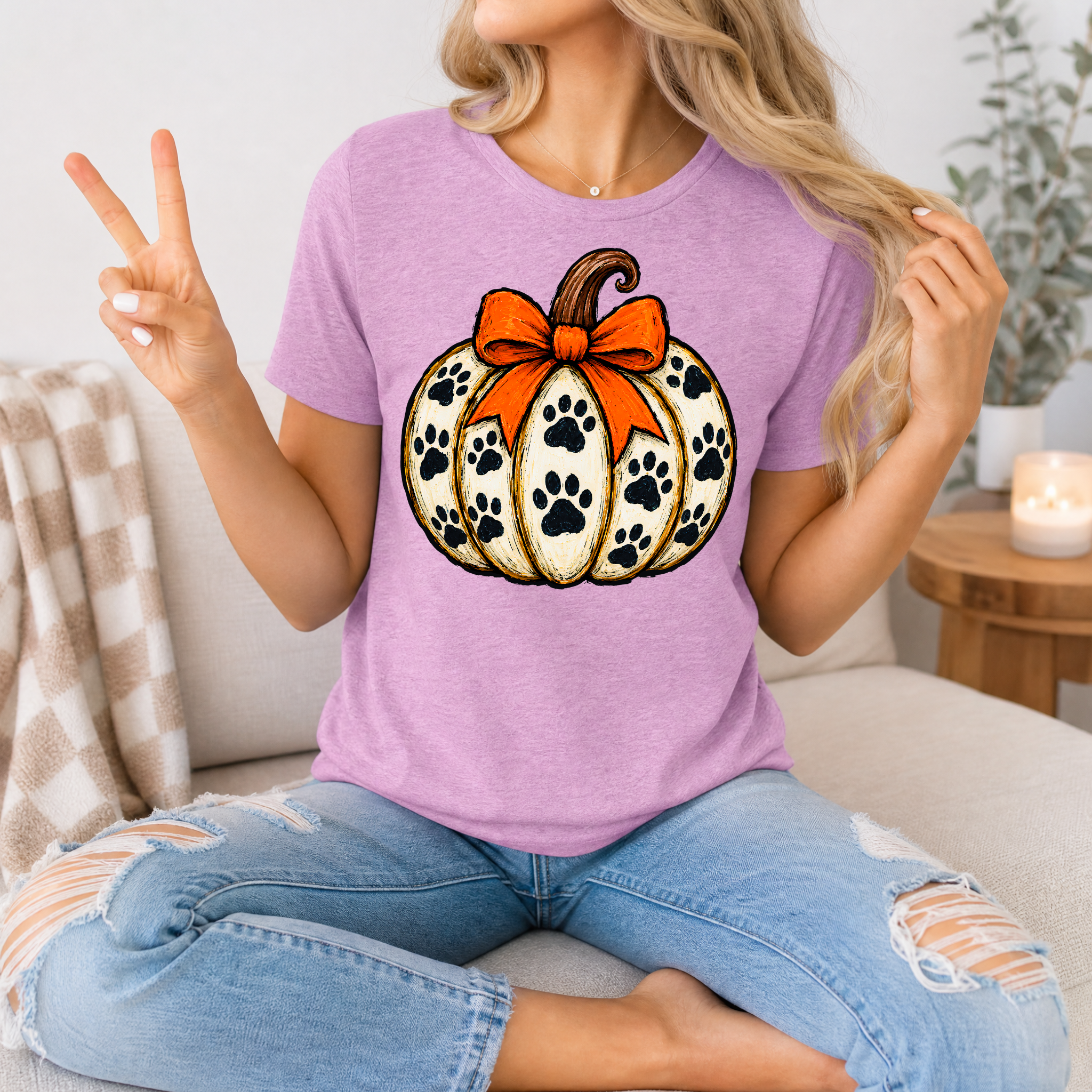 Paw Pumpkin Premium Graphic Tee