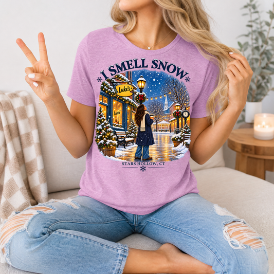 I Smell Snow Stars Hollow Winter Graphic Tee