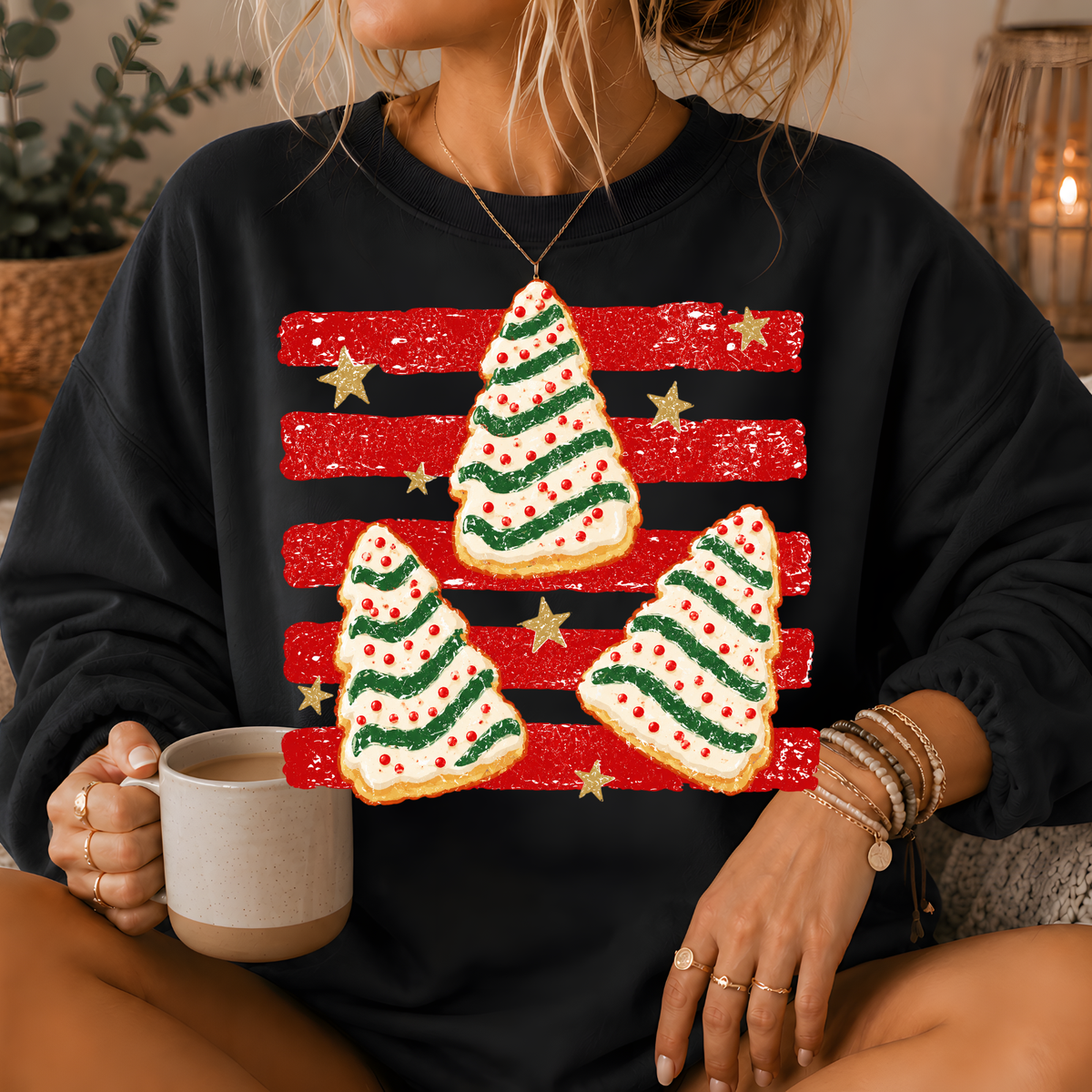Christmas Tree Snack Cake Crewneck Sweatshirt