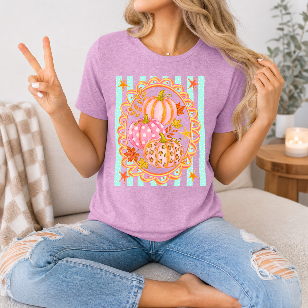Autumn Pumpkin Glow Premium Graphic Tee