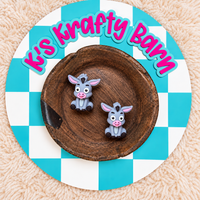 3D Donkey Silicone Focal Bead