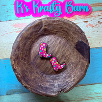 Silicone Focal Bead- Cowgirl boots with flowers K's Krafty Barn