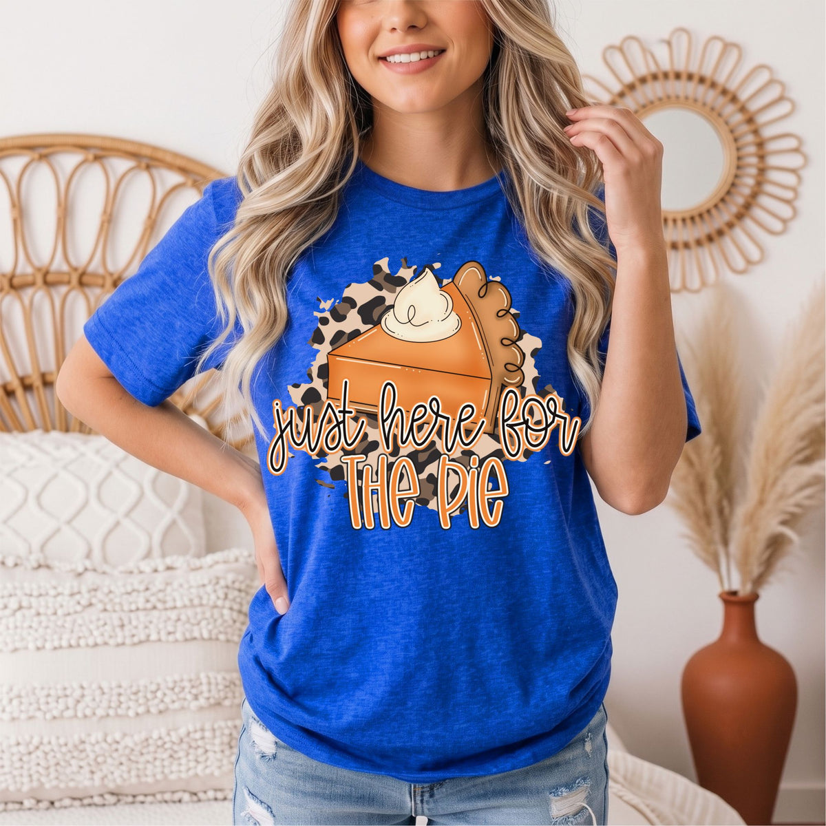 Just Here for the Pie Thanksgiving Graphic Tee