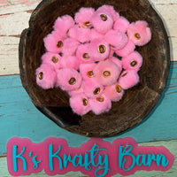 20mm Fluffy Spacers for beadable items-10 pack K's Krafty Barn