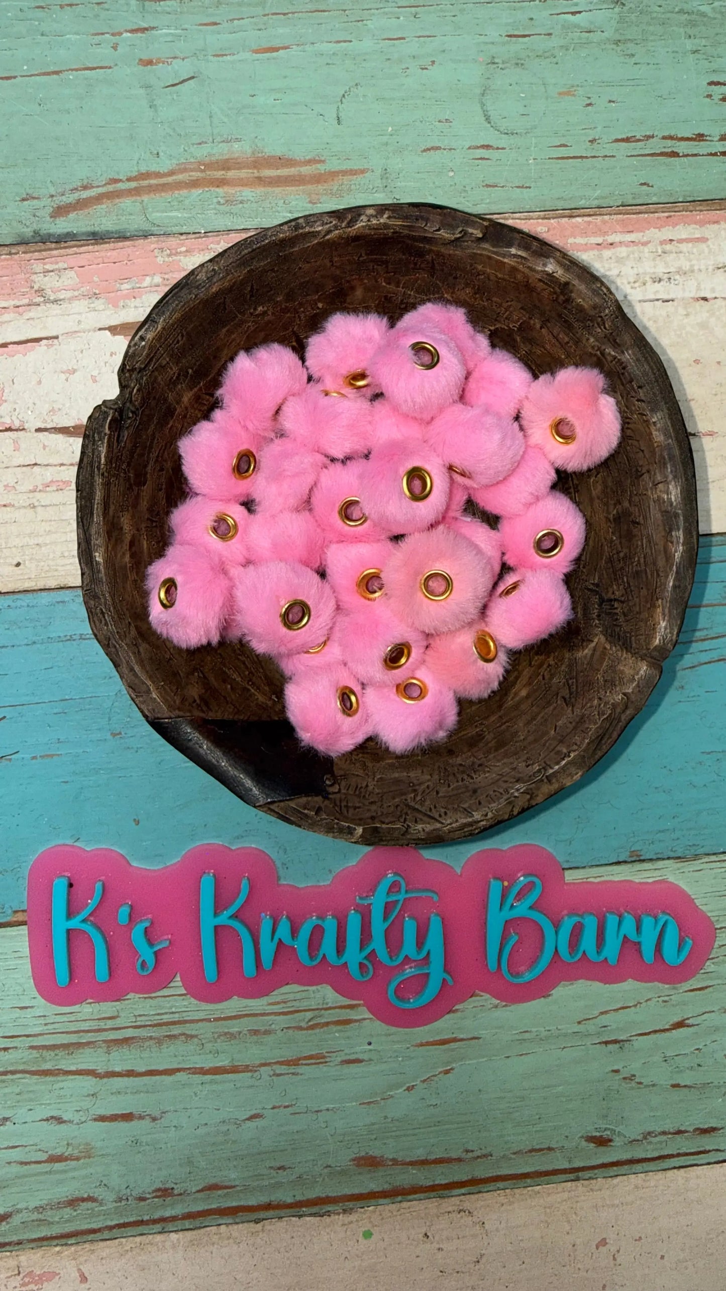 20mm Fluffy Spacers for beadable items-10 pack K's Krafty Barn