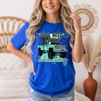 Backroad Therapy Turquoise Truck Graphic Tee