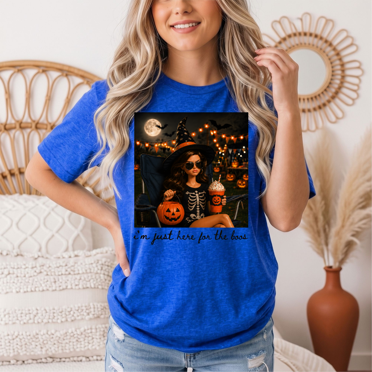 I'm Just Here for the Boos Halloween Graphic Tee
