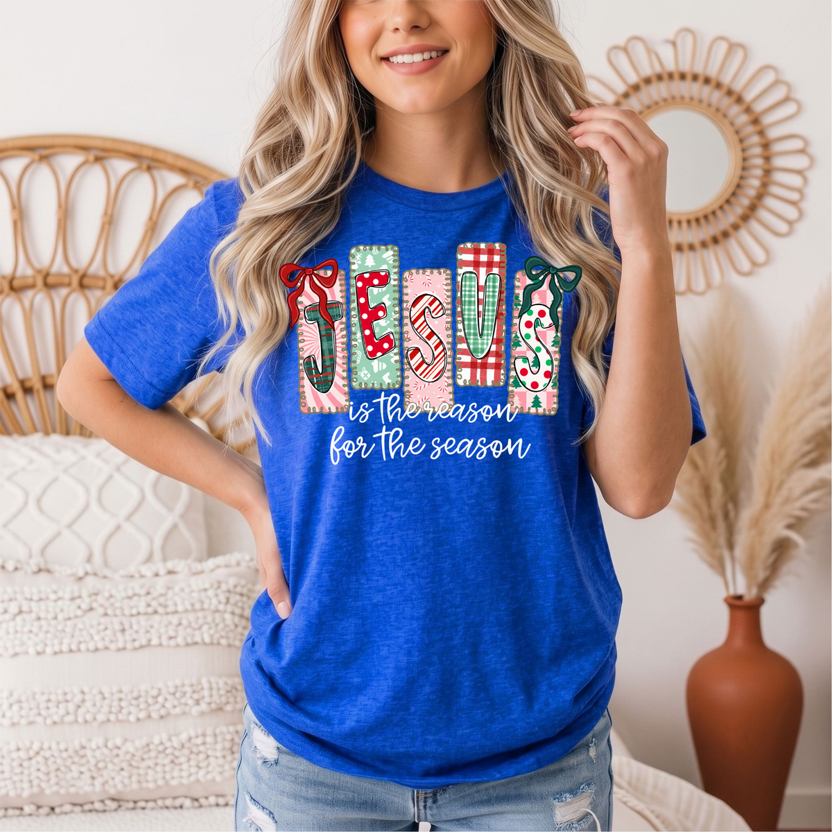 Jesus Is the Reason for the Season Christmas Graphic Tee