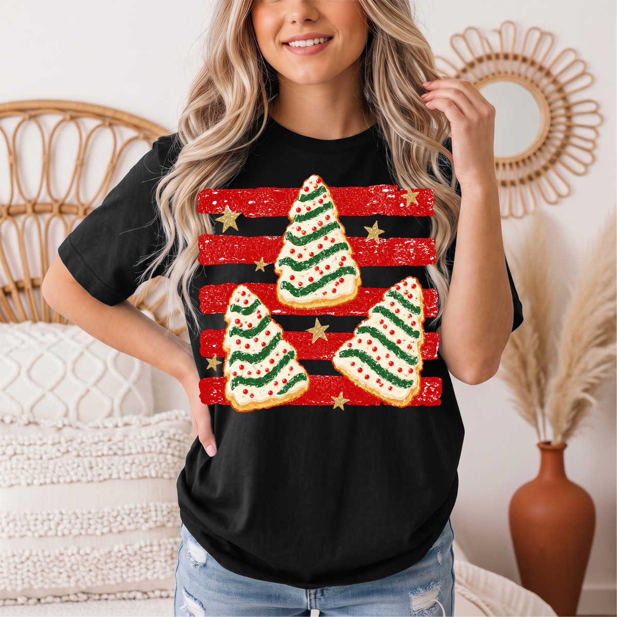 Christmas Tree Snack Cake Graphic Tee