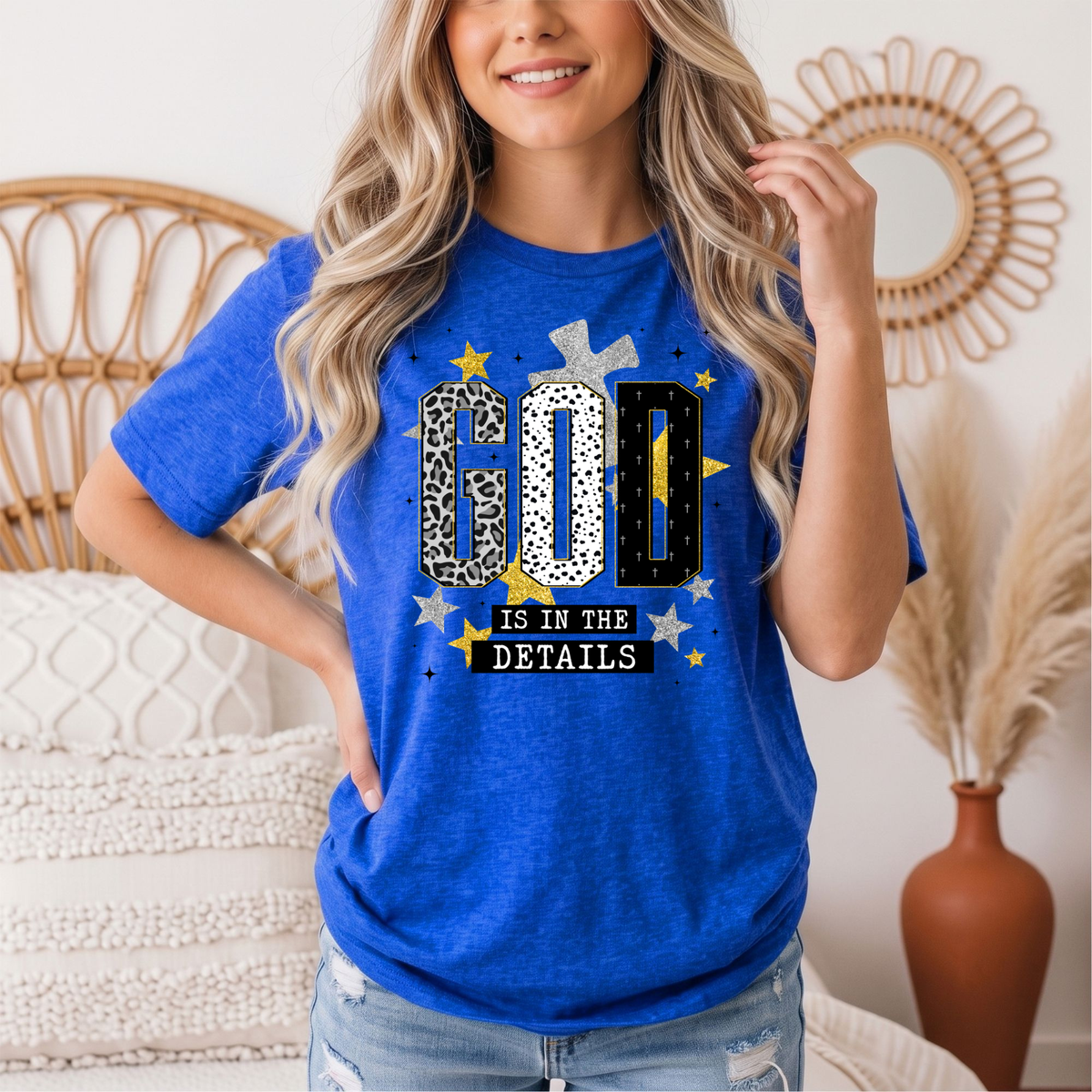 God Is in the Details Christian Graphic Tee