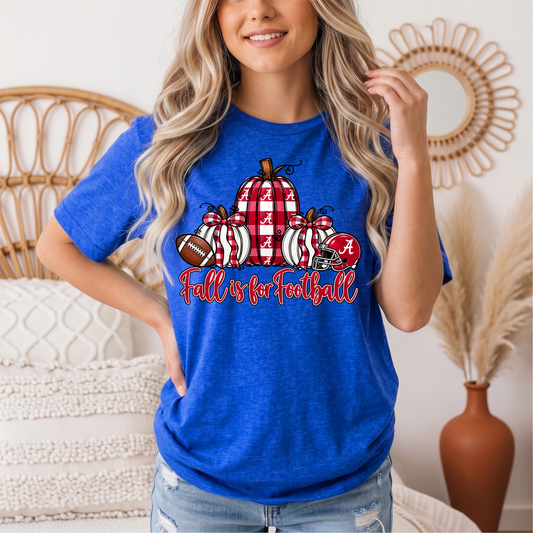 Fall Is for Football Alabama Pumpkin Graphic Tee