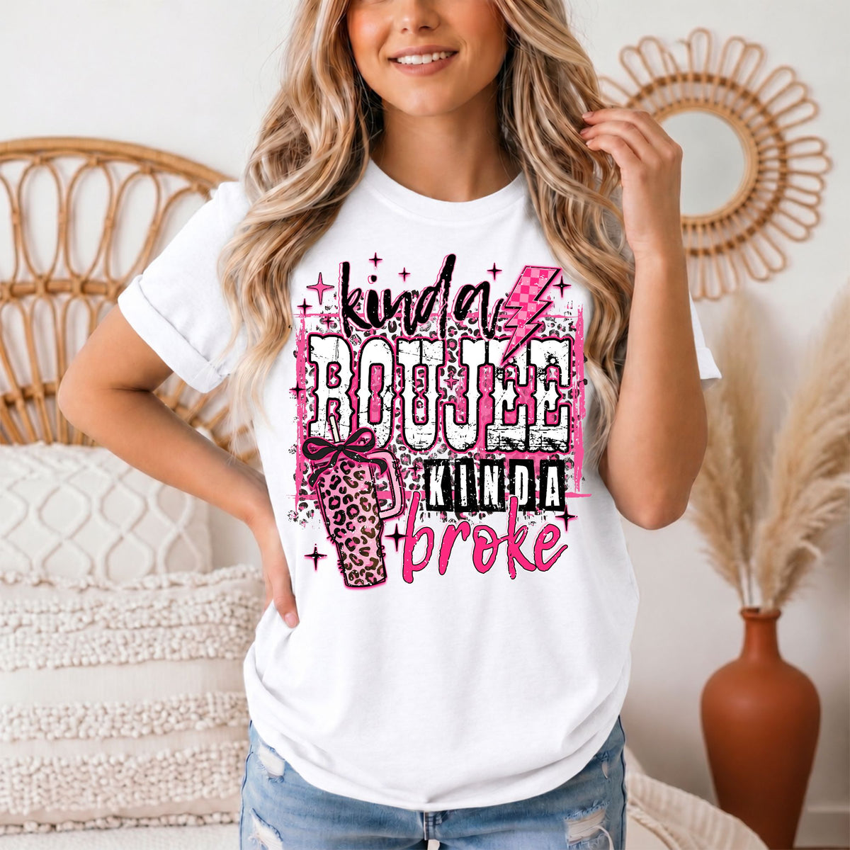 Kinda Boujee Kinda Broke Graphic Tee