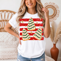 Christmas Tree Snack Cake Graphic Tee