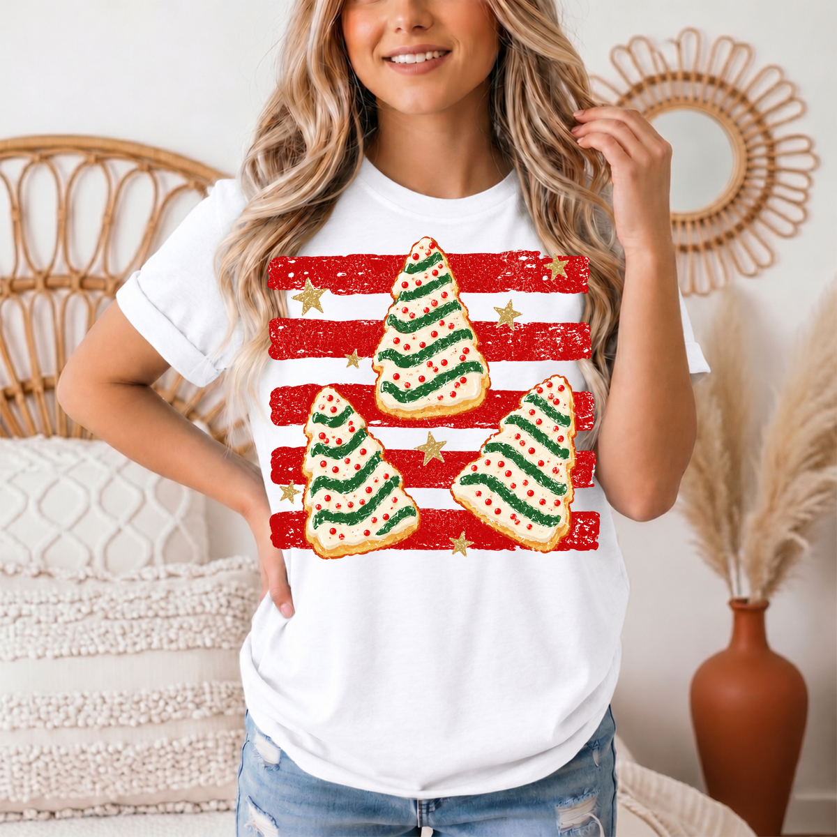 Christmas Tree Snack Cake Graphic Tee