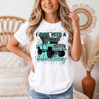 Backroad Therapy Turquoise Truck Graphic Tee