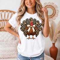 Camo & Buffalo Check Turkey Thanksgiving Graphic Tee